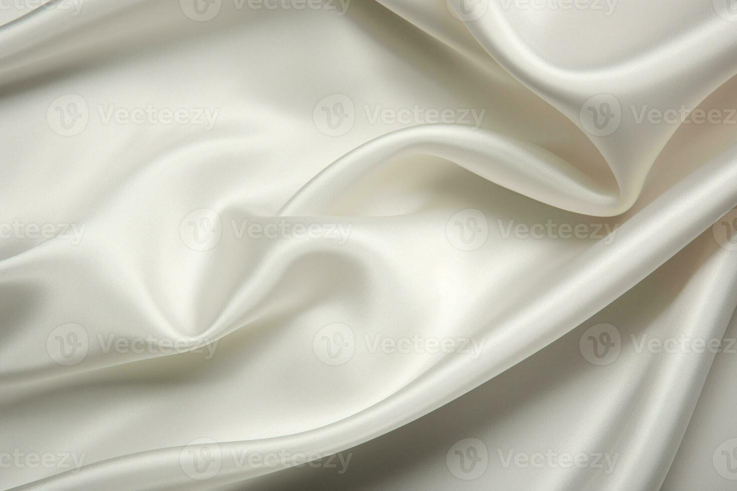 Elegant white silk fabric with a silky sheen. Texture, background, pattern. Ai generative photo
