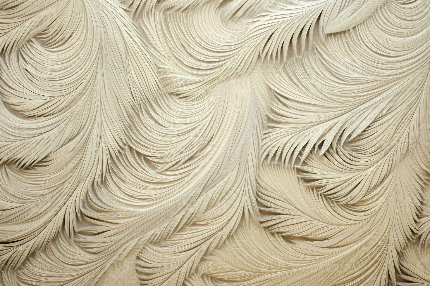 Delicate feather texture with intricate patterns. Texture, background, pattern. Ai generative photo