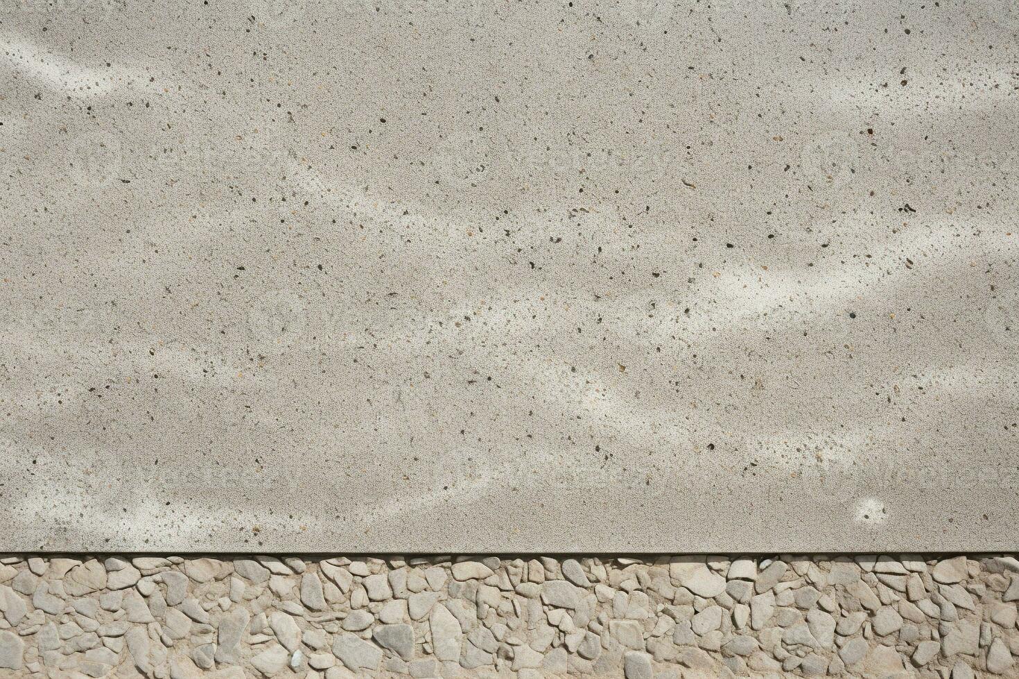Concrete wall texture with exposed aggregate. Texture, background, pattern. Ai generative photo
