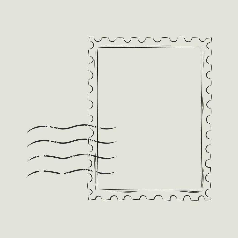 gastos de envío sello ilustración Clásico grabado estilo vector