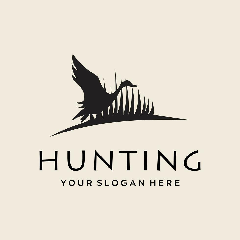 Vector hunting logo design vector icon with modern style