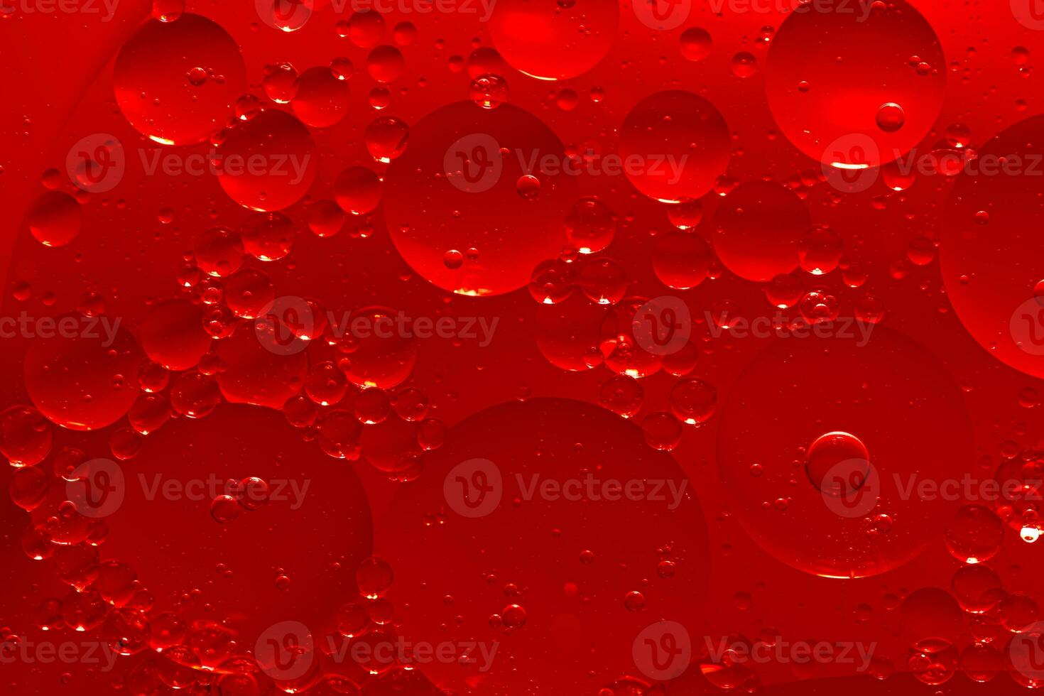 Water bubble texture on red background photo