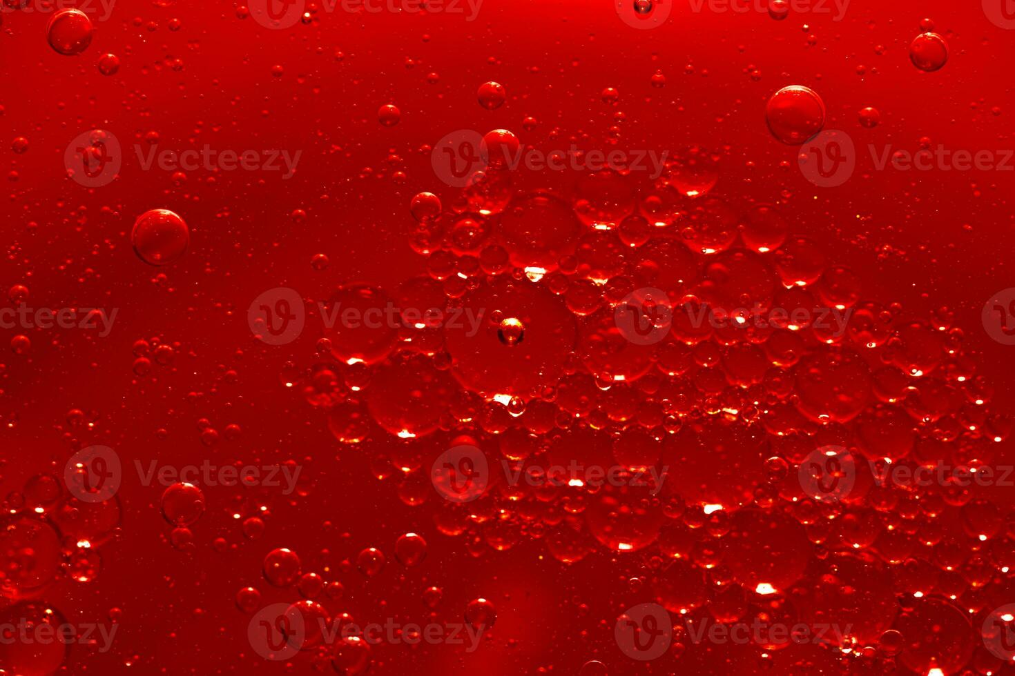 Water bubble texture on red background photo