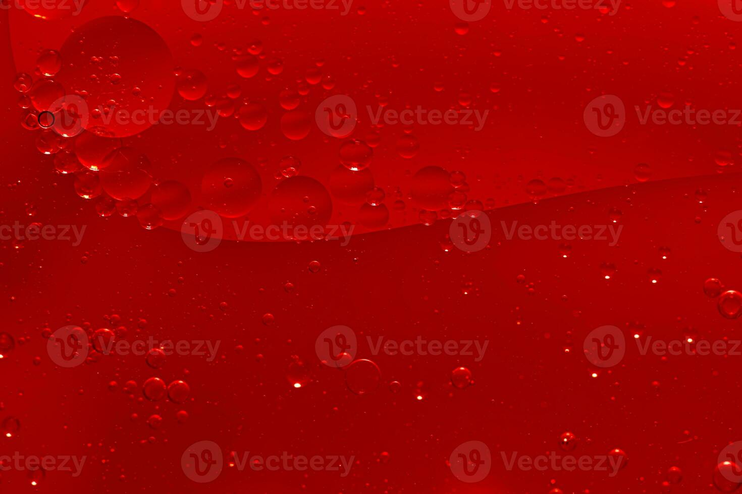 Water bubble texture on red background photo