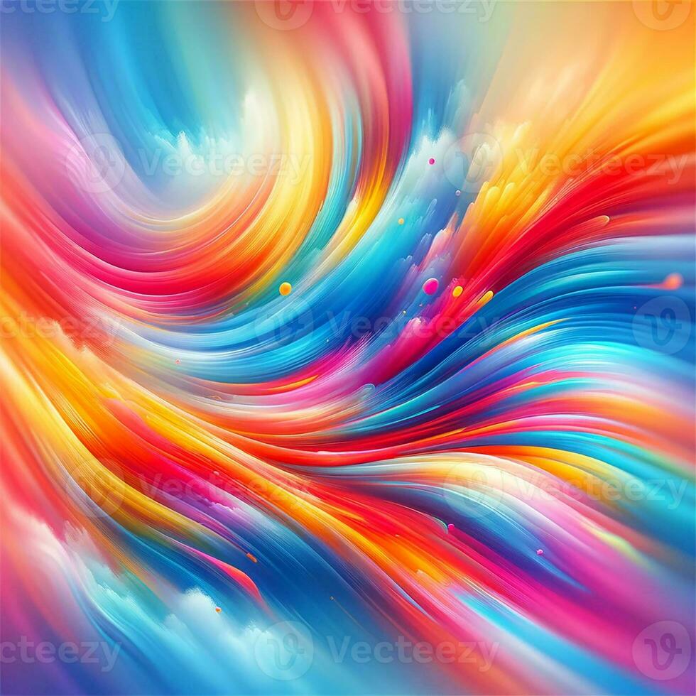 AI generated Modern colorful gradient abstract wave shapes background photo