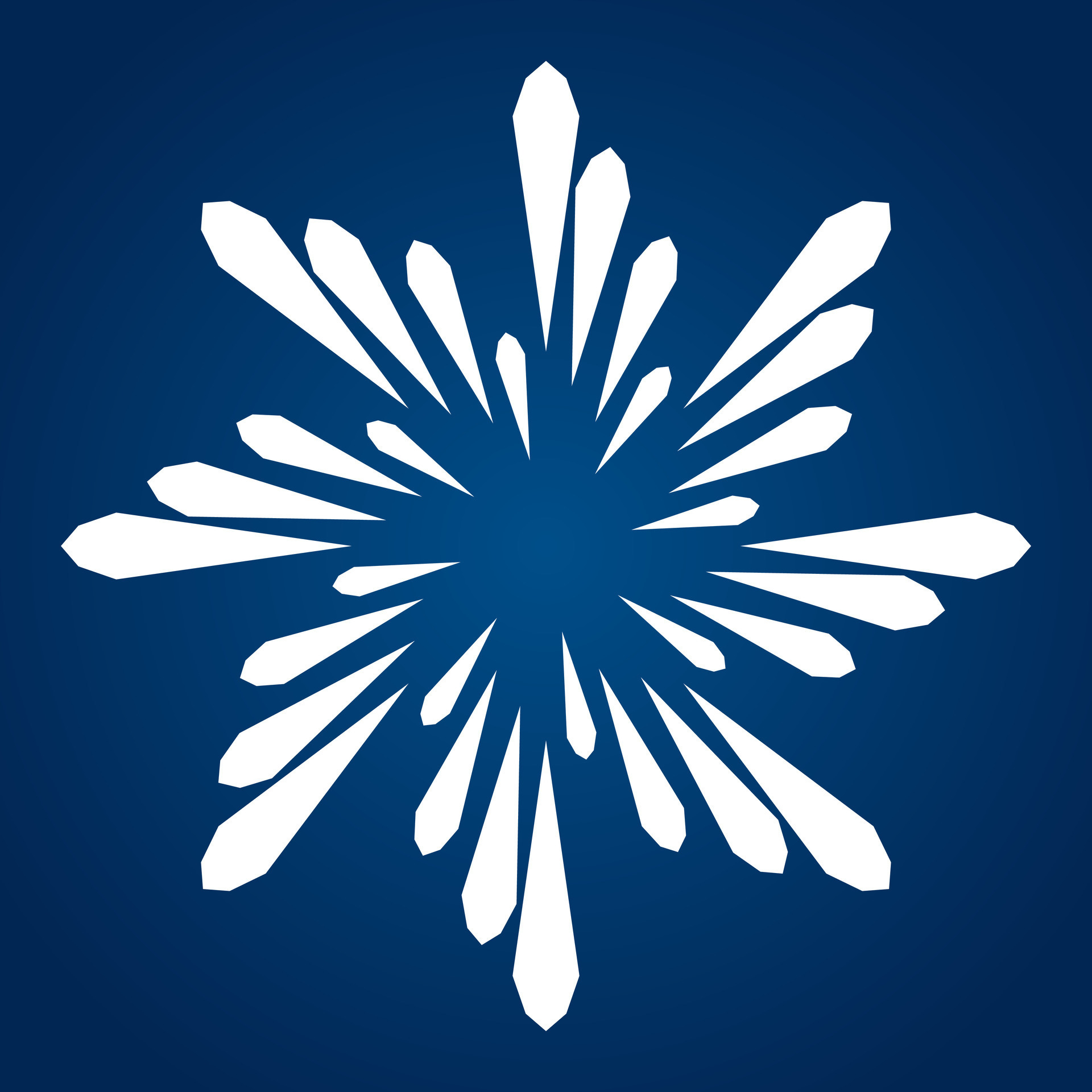 One Snowflake symbol, icon, logo for design Christmas vector ...