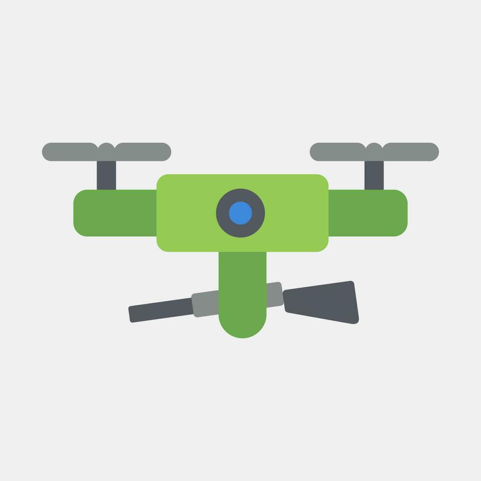 Icon military drone. Military elements. Icons in flat style. Good for prints, posters, logo, infographics, etc. vector
