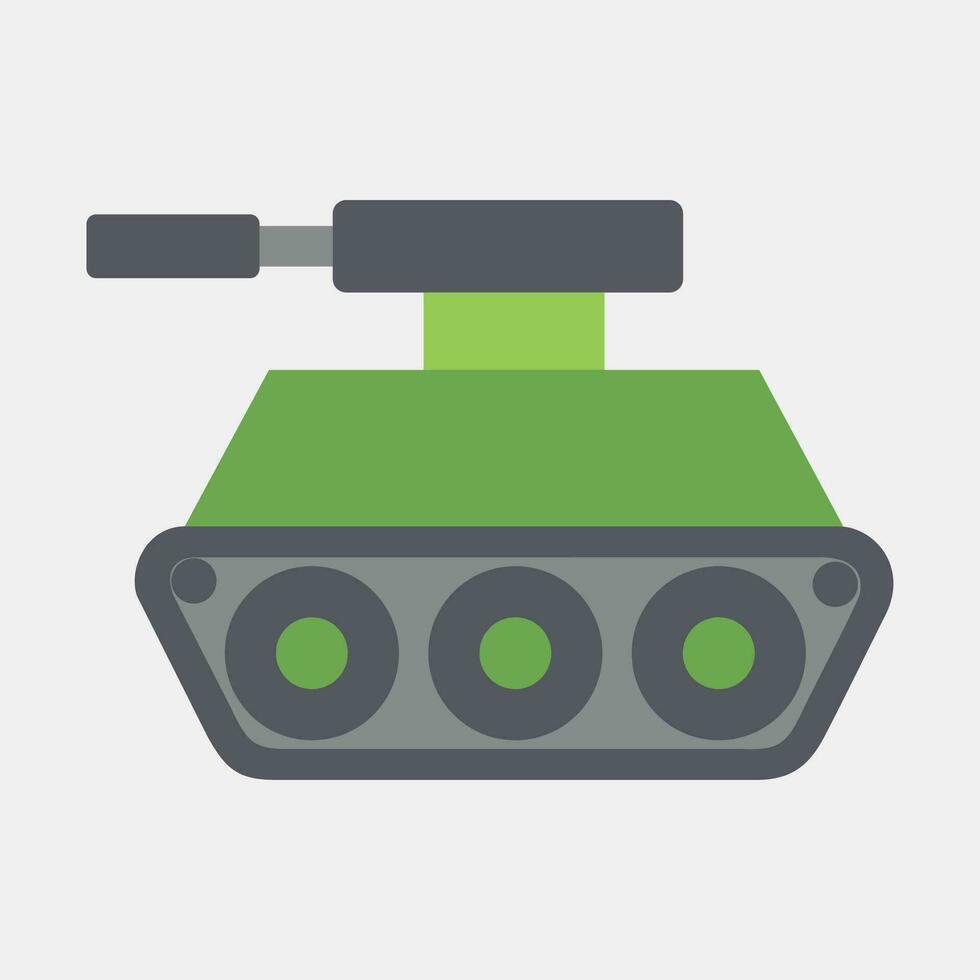 Icon tank. Military elements. Icons in flat style. Good for prints, posters, logo, infographics, etc. vector
