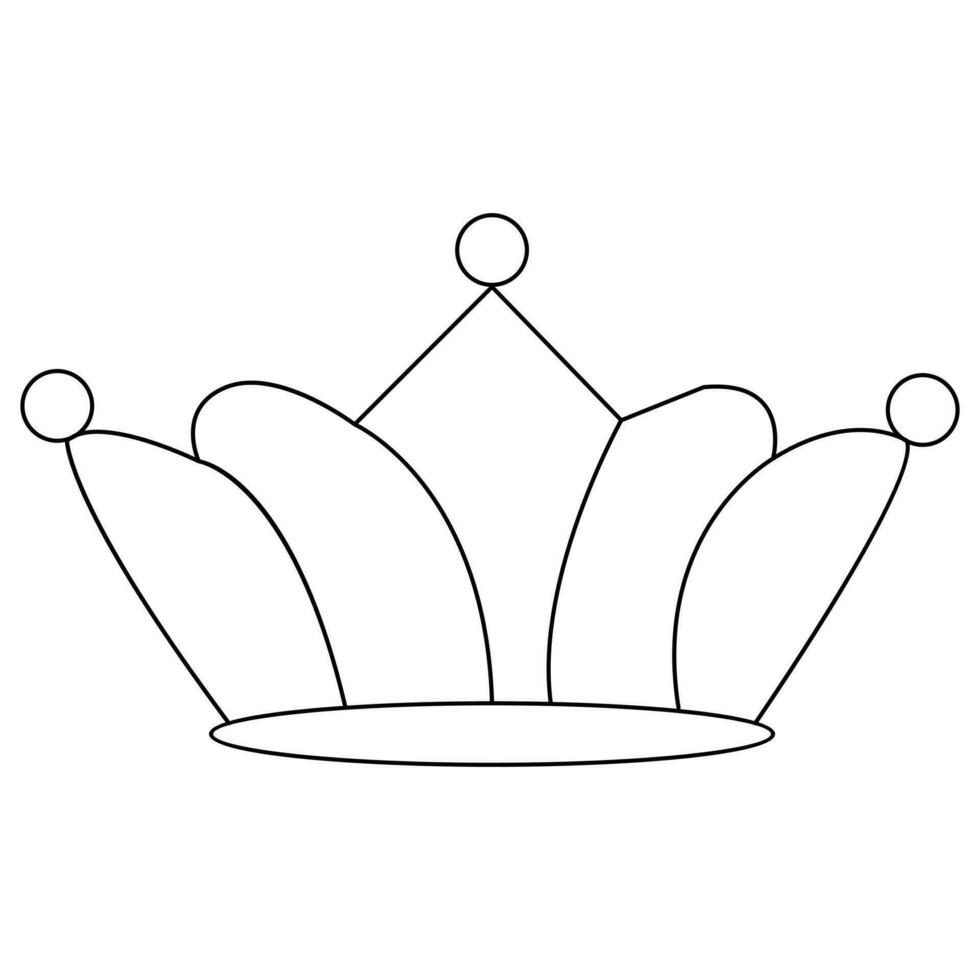 Rey corona continuo uno línea vector Arte dibujo y ilustración