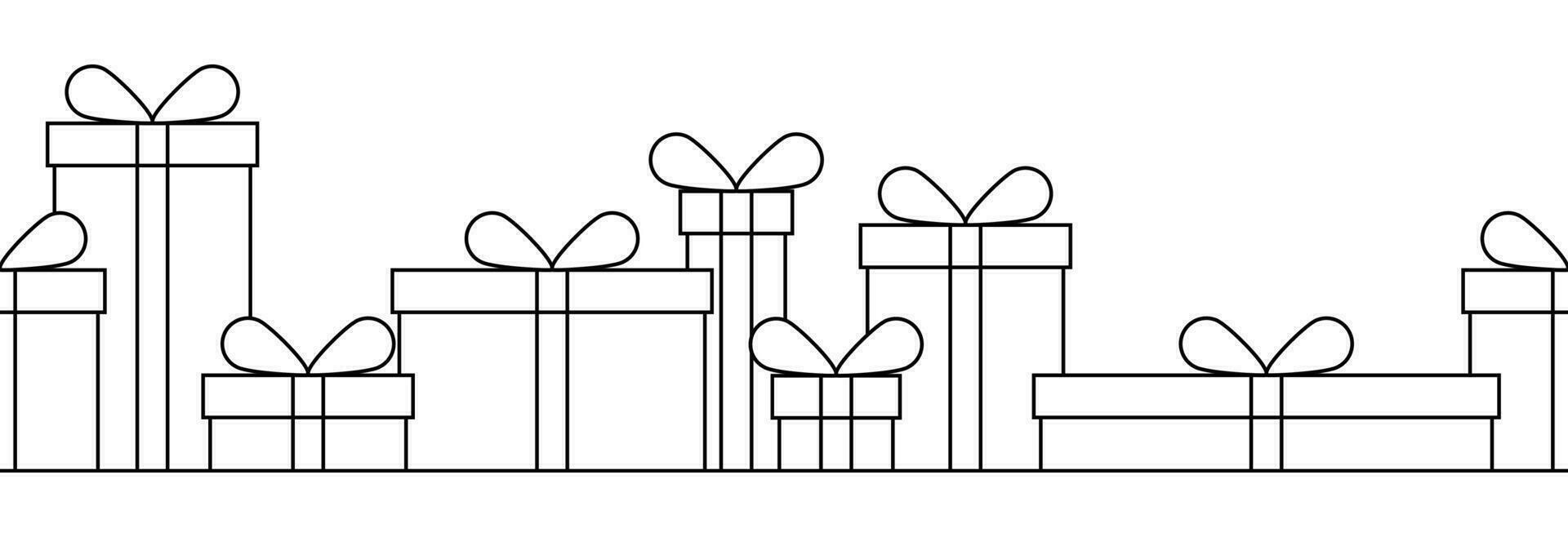 Gift box with a bow. vector