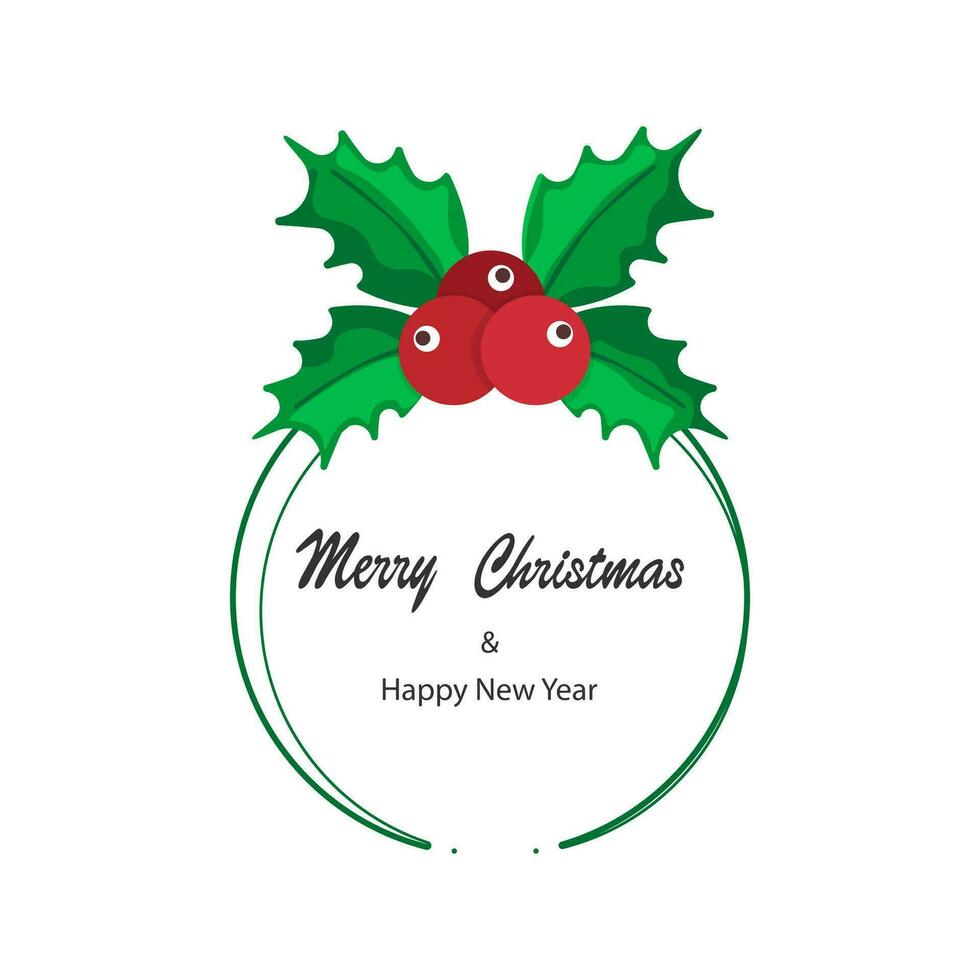 Postcard for Christmas. vector