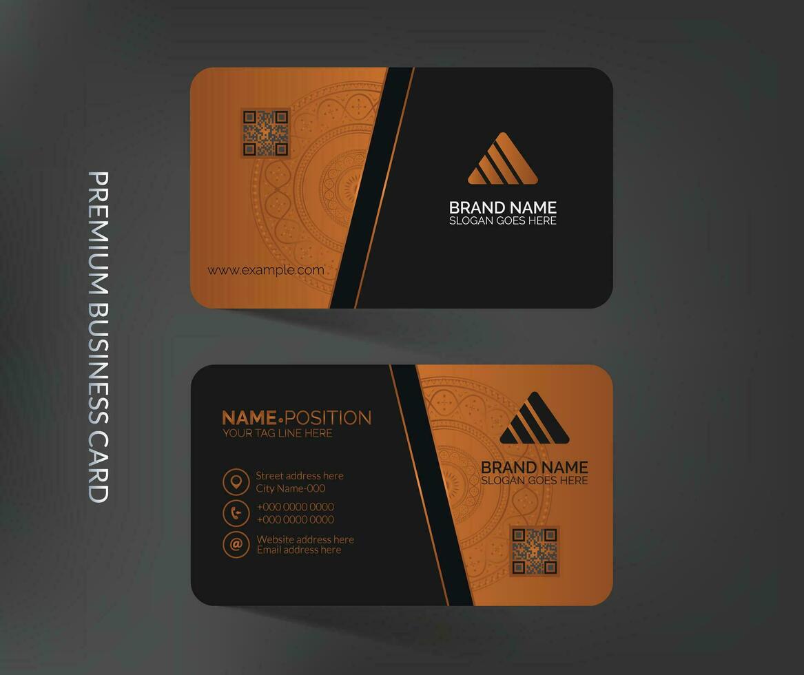Premium and luxury business card template with mockup vector
