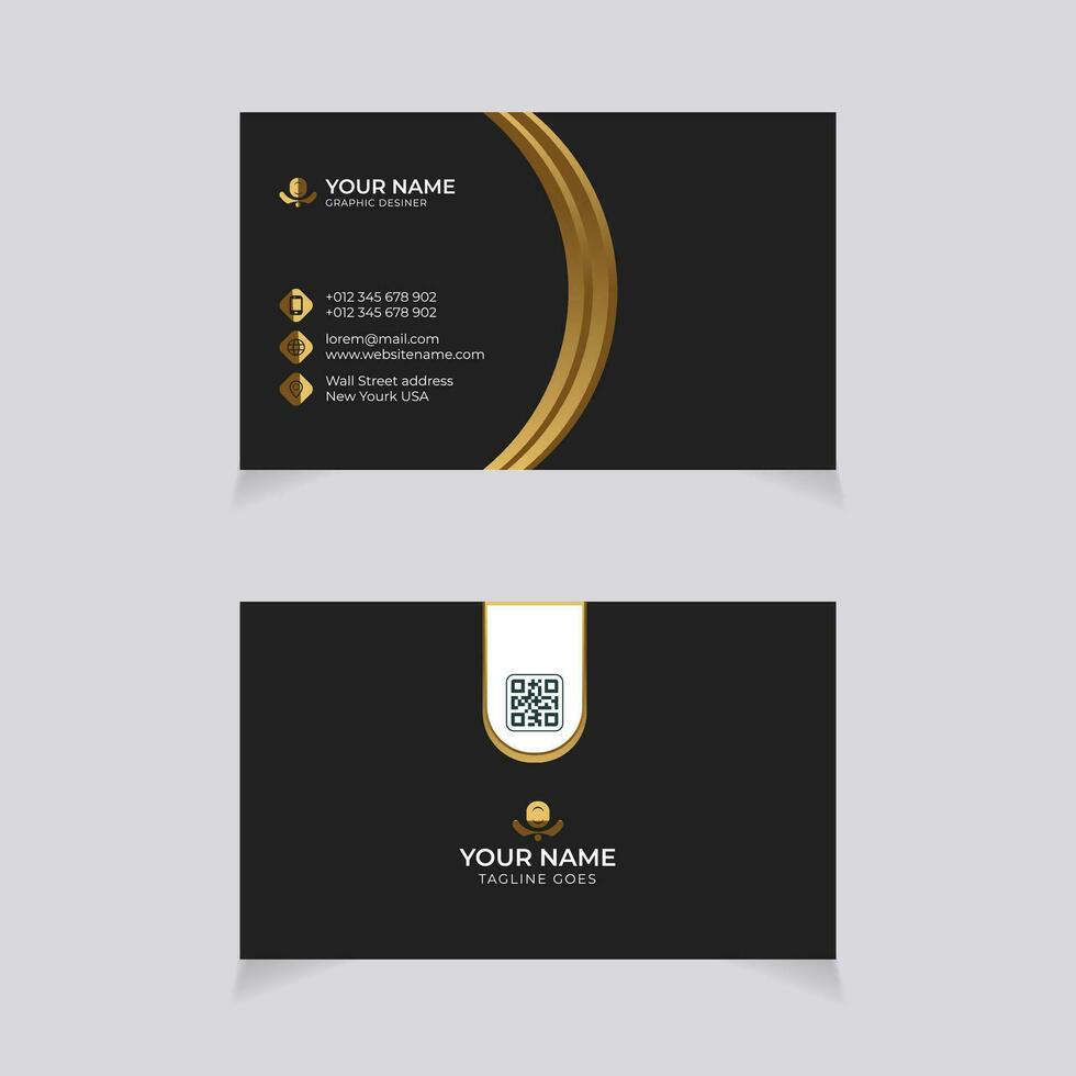 Vector modern creative luxury professional business card template design and visiting card