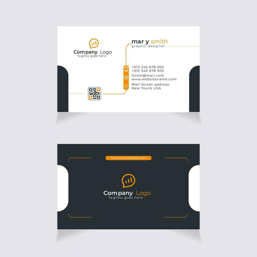 Vector corporate modern business card design professional creative visiting card template