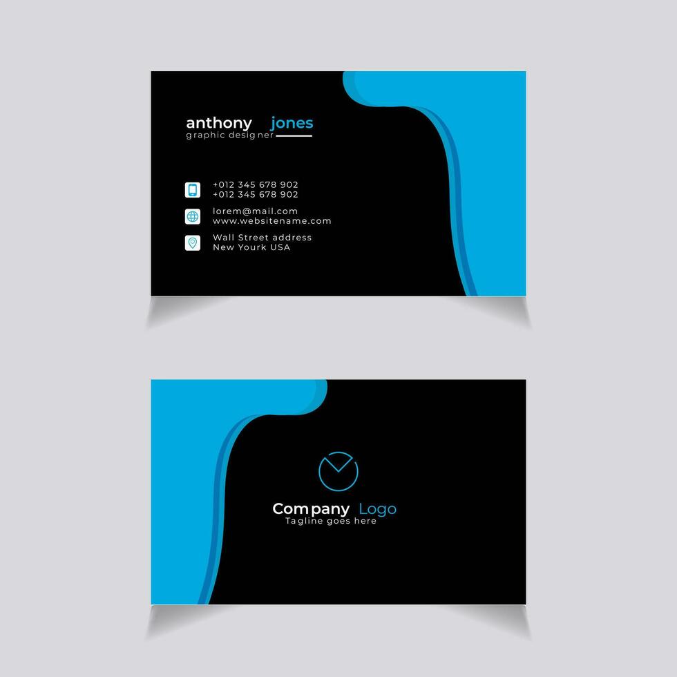 Vector corporate modern business card design professional creative visiting card template