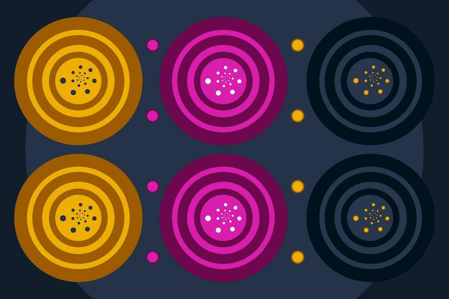 Vector black and color dotted balls elips with dots 3d global spheres vector illustration abstract background