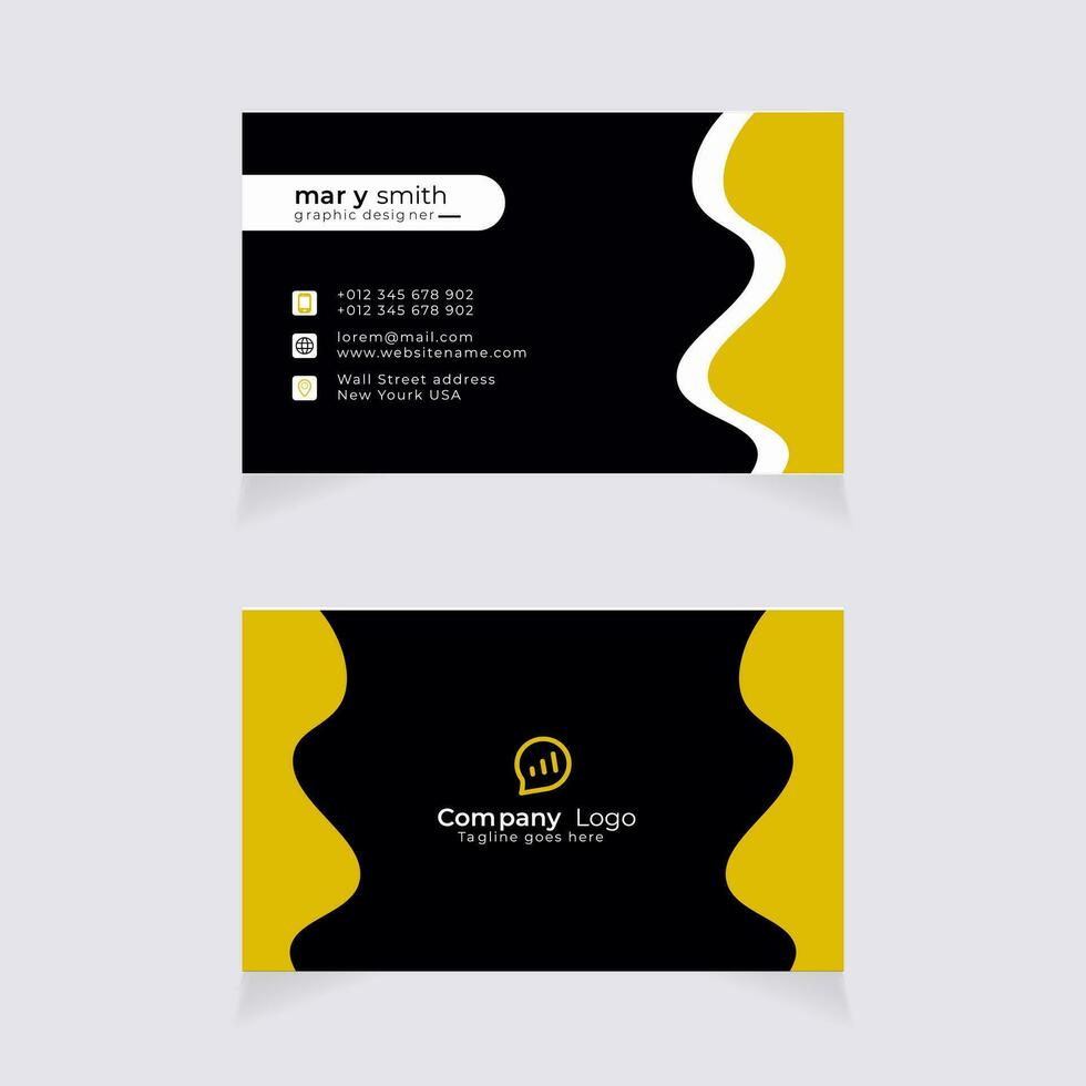 Vector corporate modern business card design professional creative visiting card template