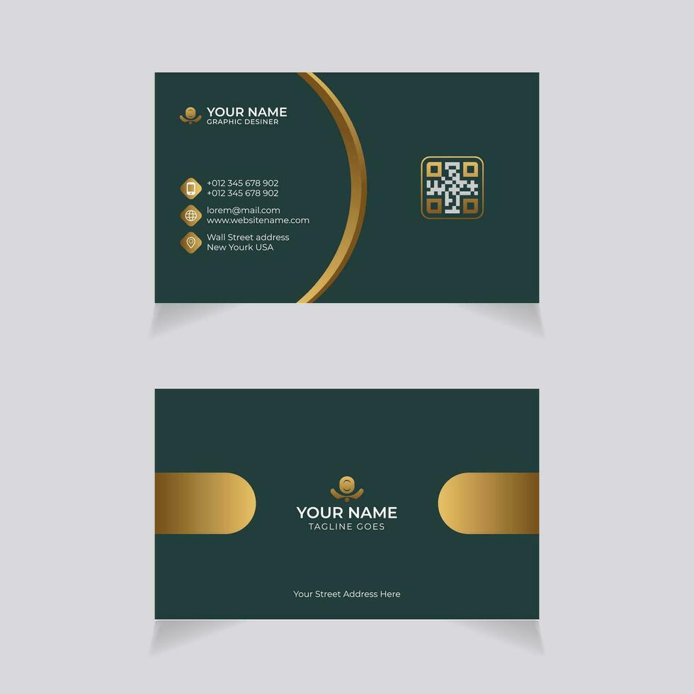 Vector modern creative luxury professional business card template design and visiting card