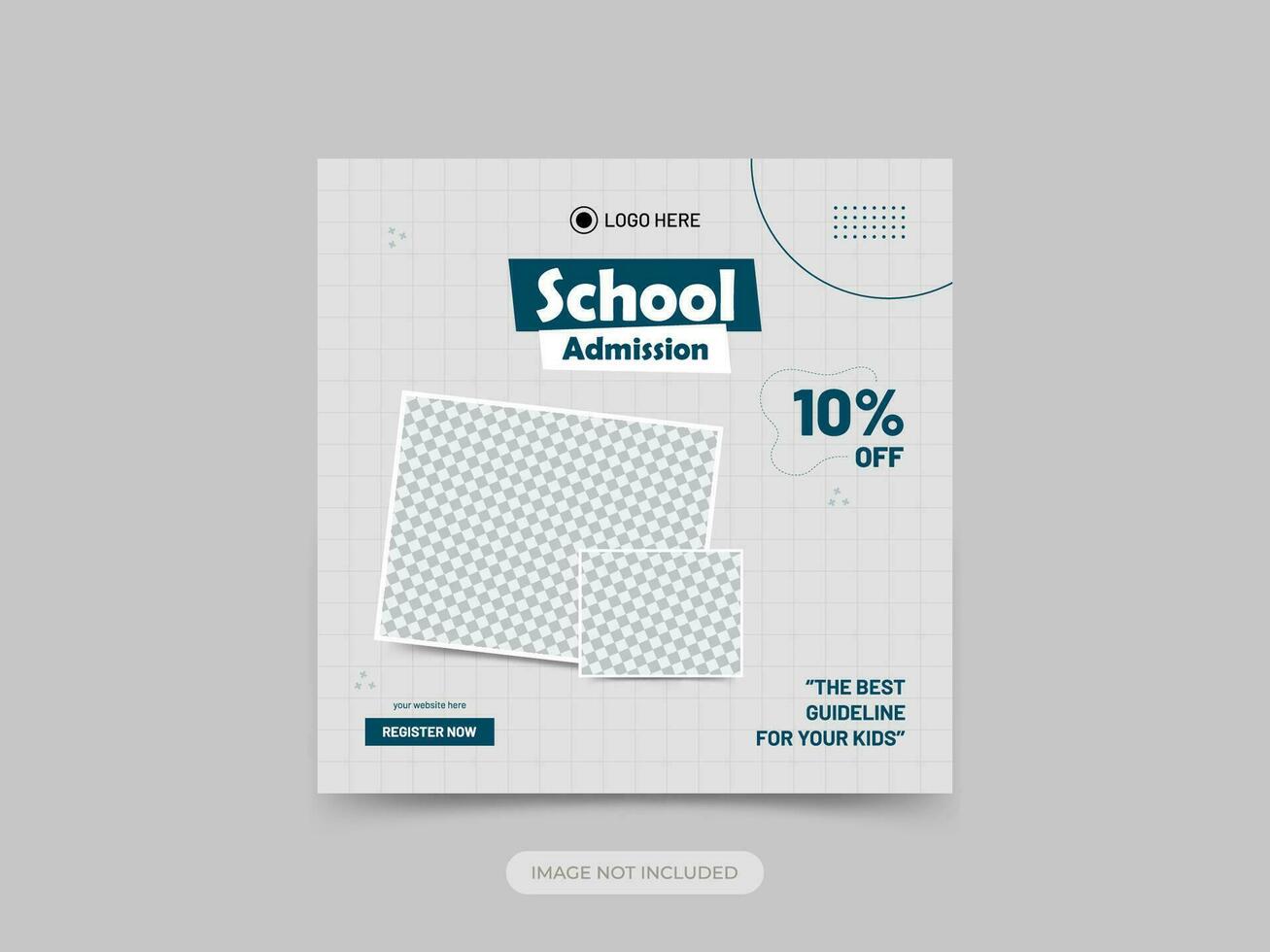 School Admission Social Media Post And Web Banner Template vector