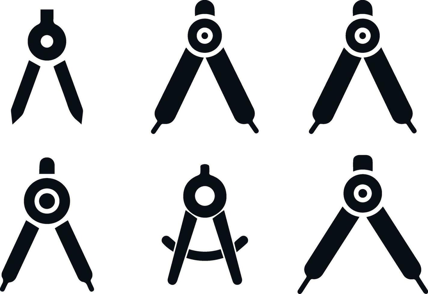 compasses icons vector design