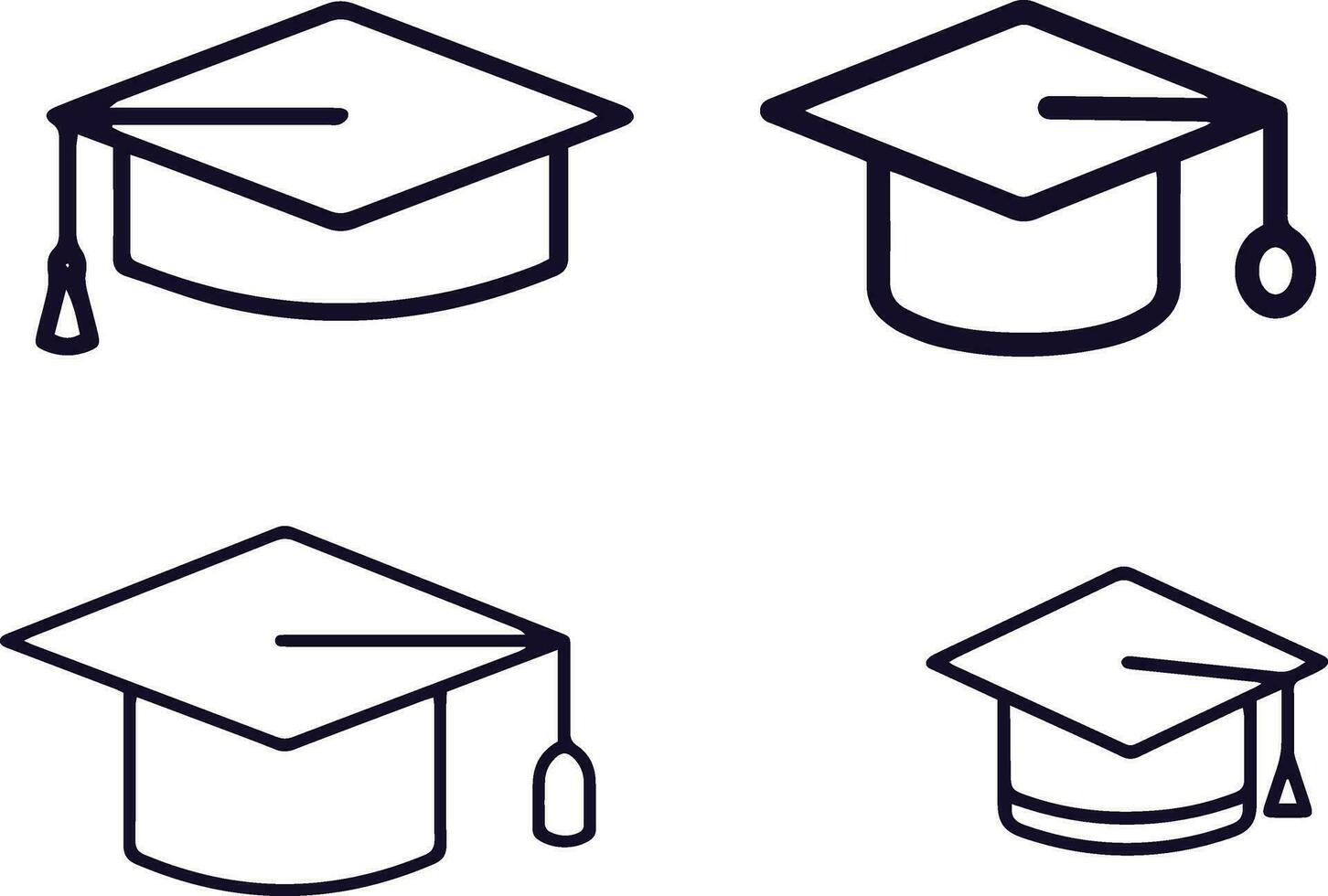 Graduation cap icons vector design