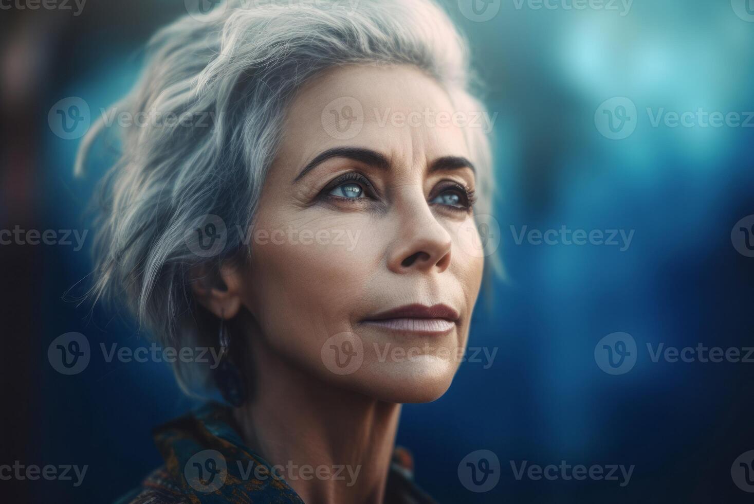 AI generated Rococo futurism whimsical female model. Generate ai photo