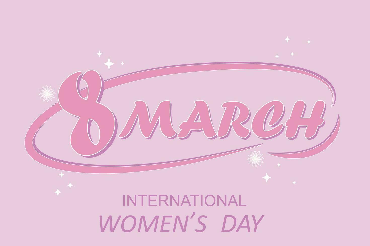 Banner for March 8th. Minimalistic illustration for international womens day. vector