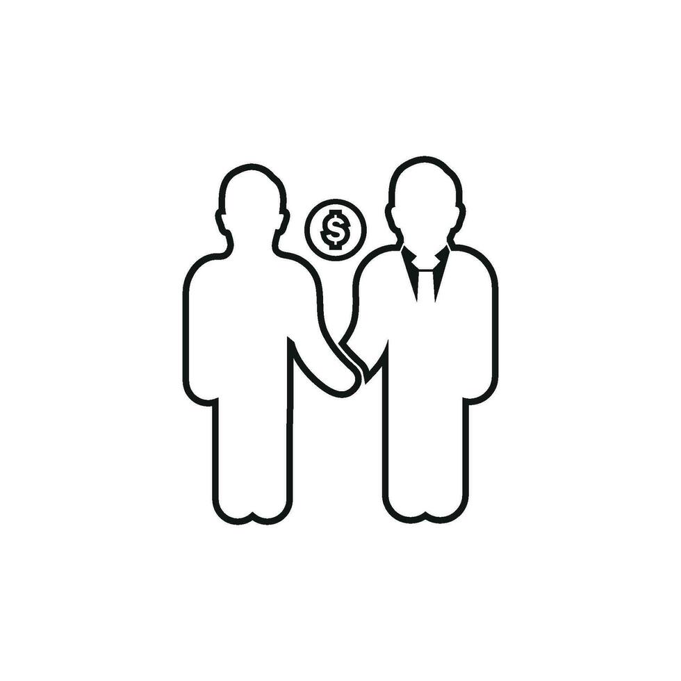 Business Deal Line Icon. Editable Vector Symbol Illustration.