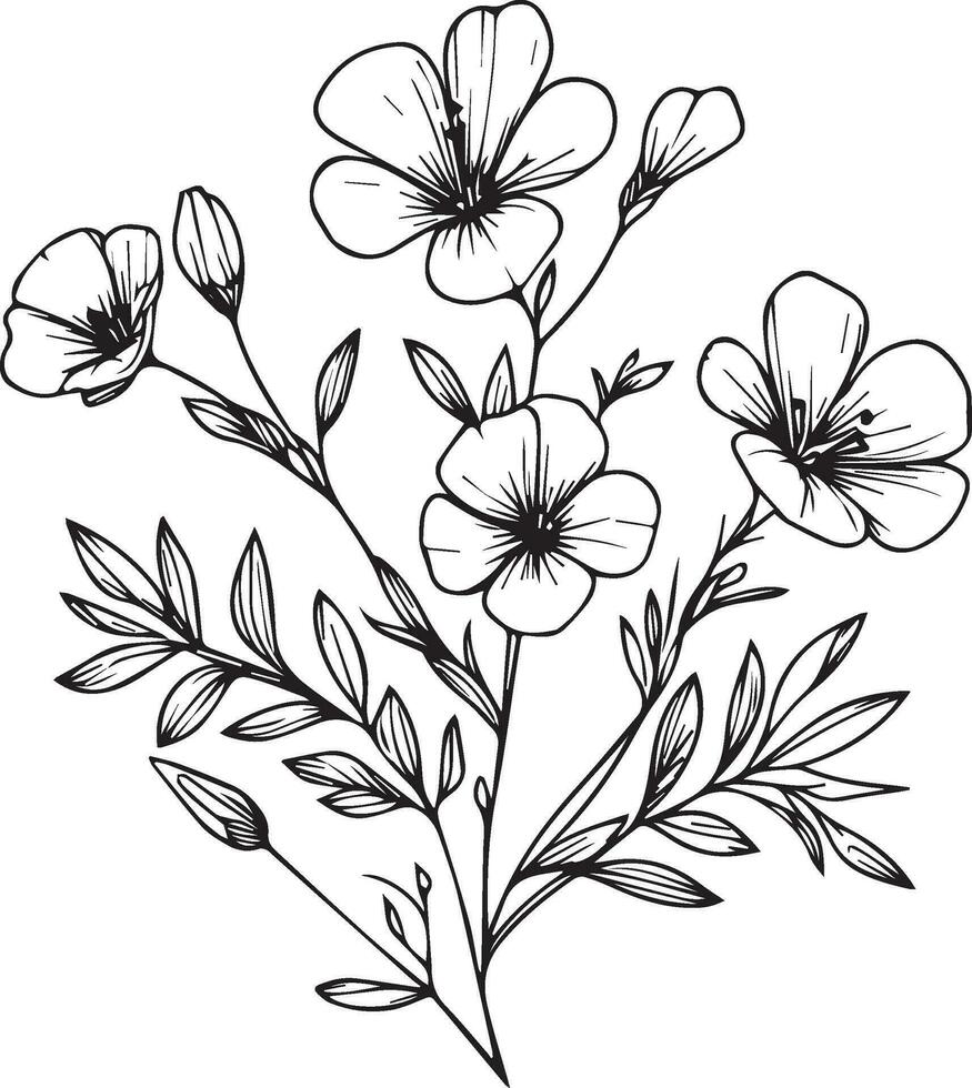 Floral Outline Collection Floral Outline Collection