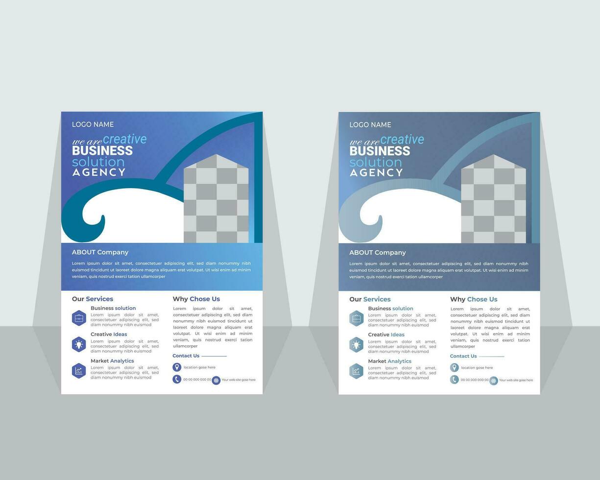 Corporate business flyer template design set vector