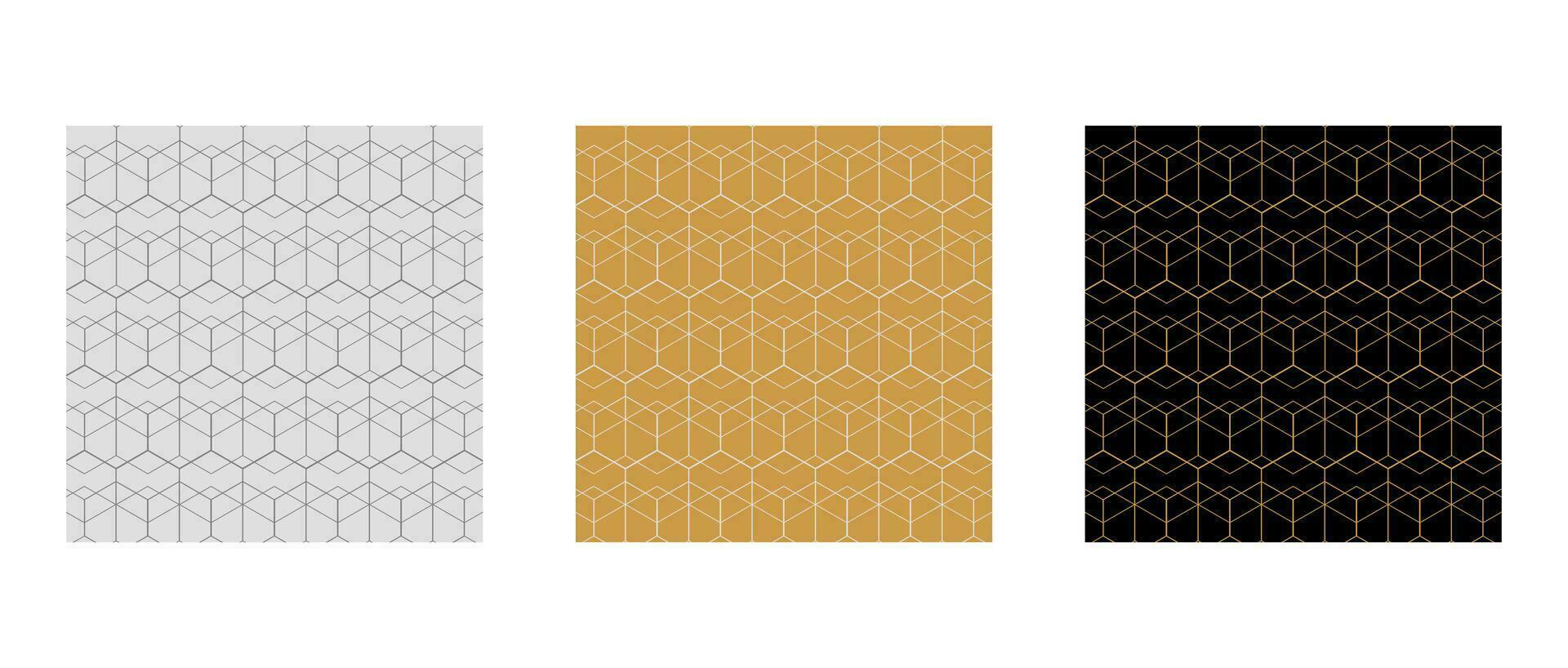 Luxury seamless pattern and ornament set vector