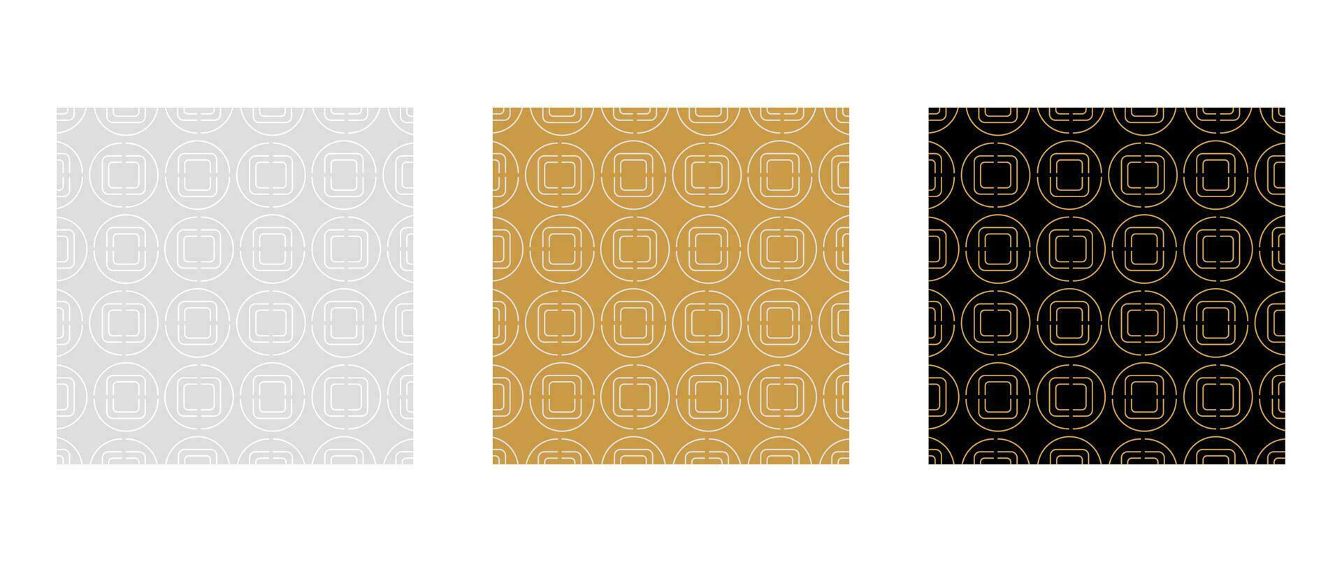 Luxury seamless pattern and ornament set vector