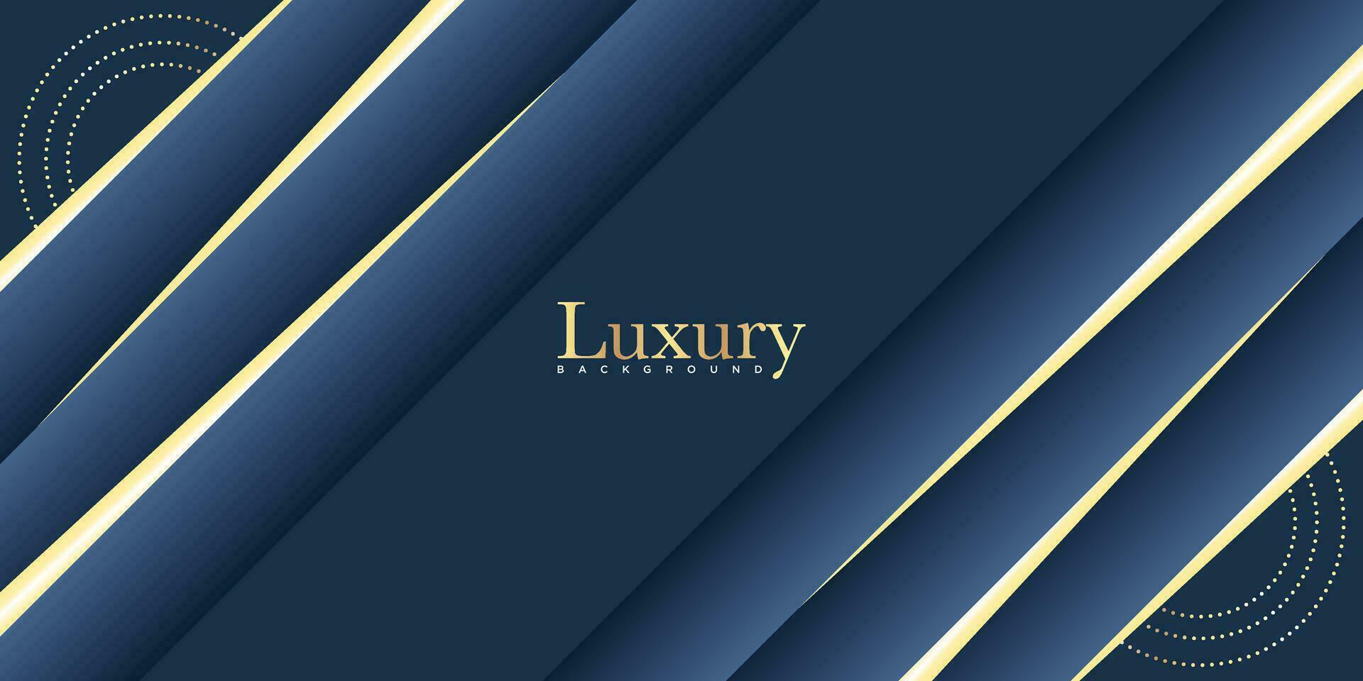 Luxury dark blue background with gold details vector