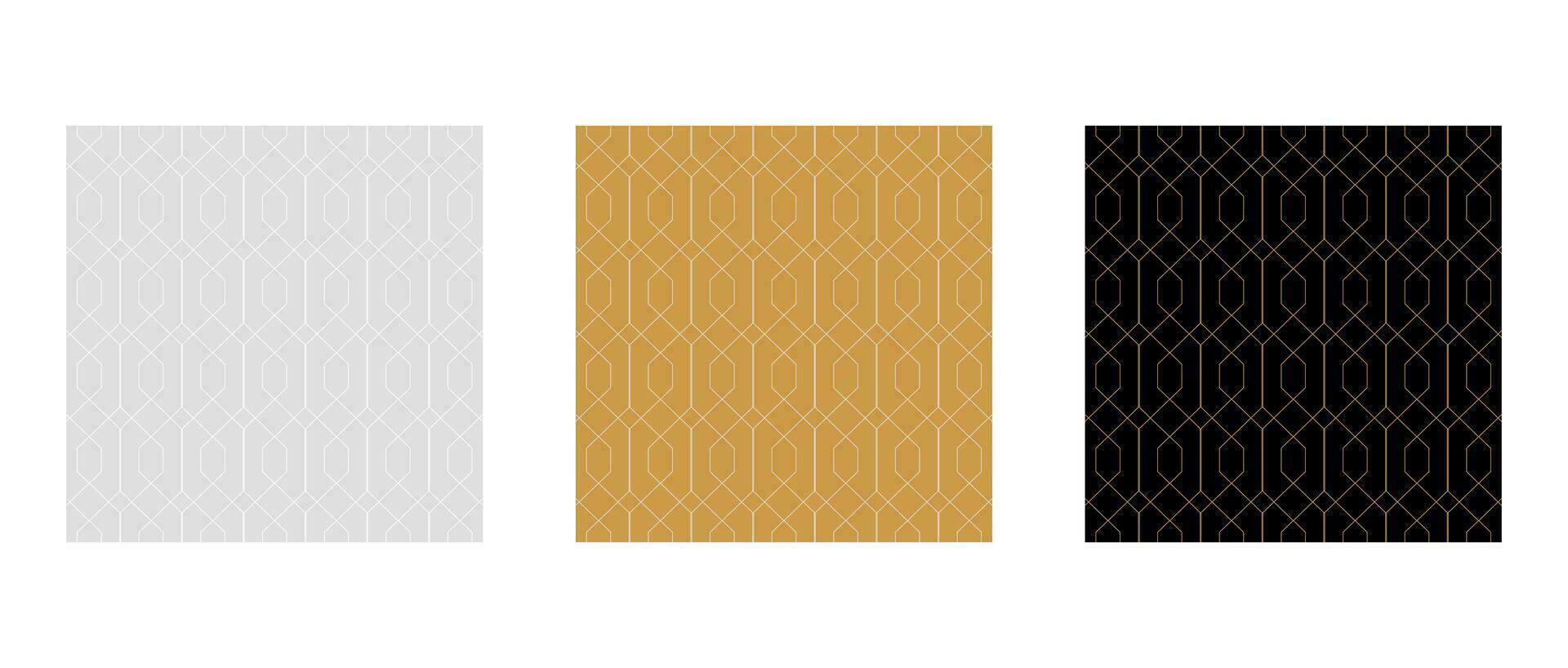 Luxury seamless pattern and ornament set vector