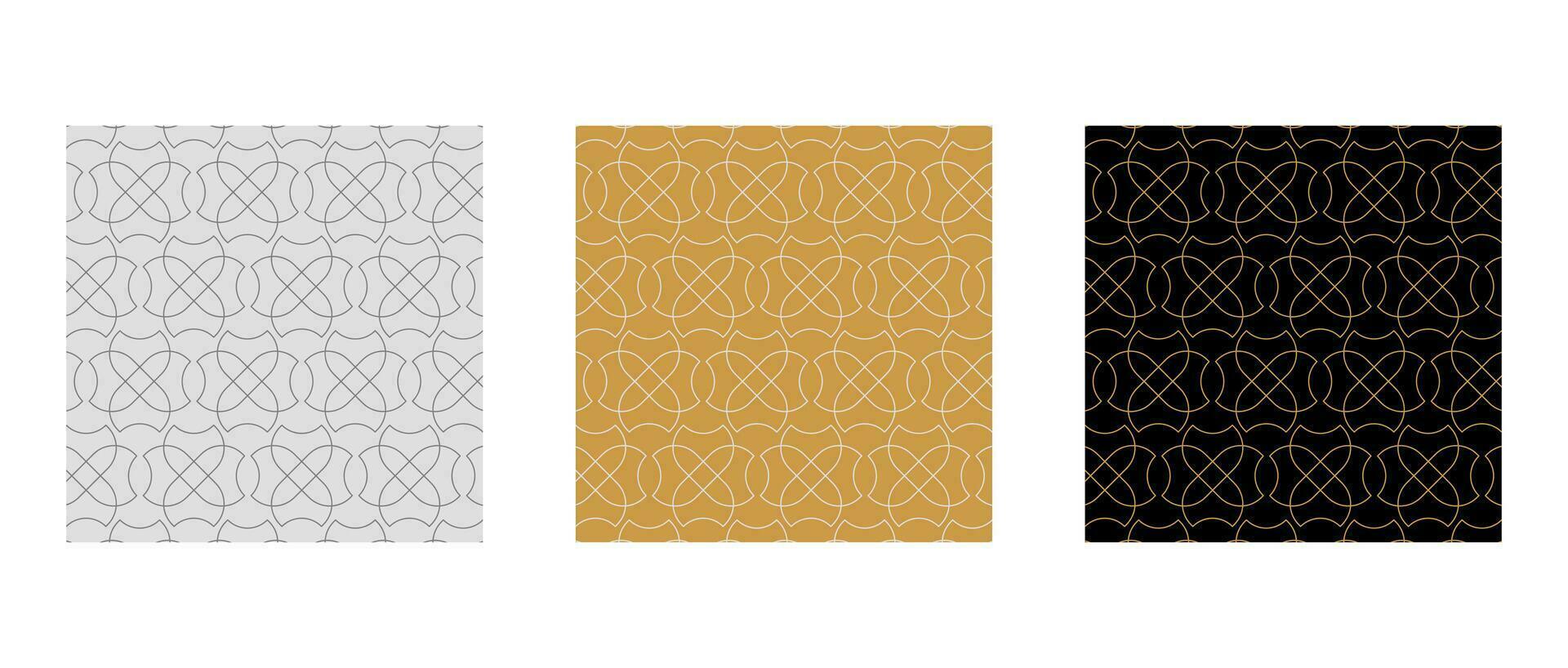Luxury seamless pattern and ornament set vector