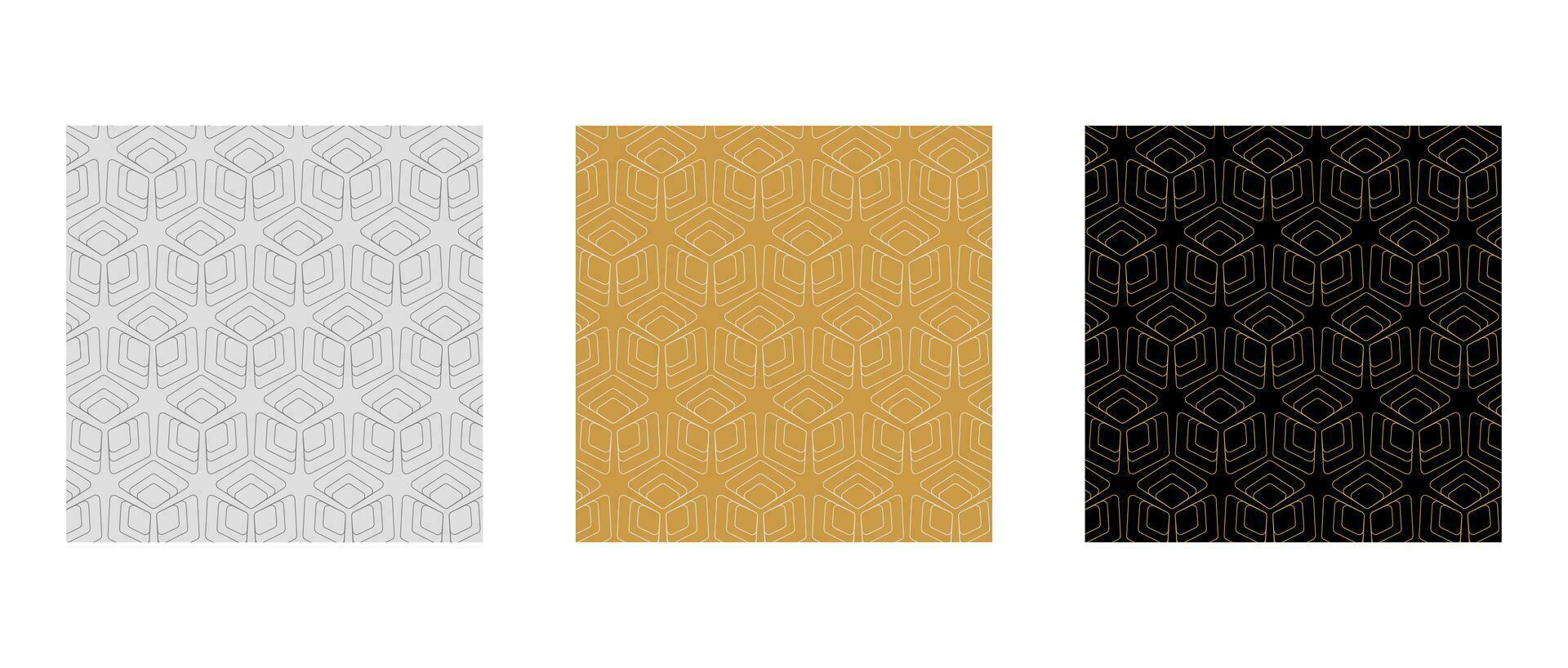 Luxury seamless pattern and ornament set vector