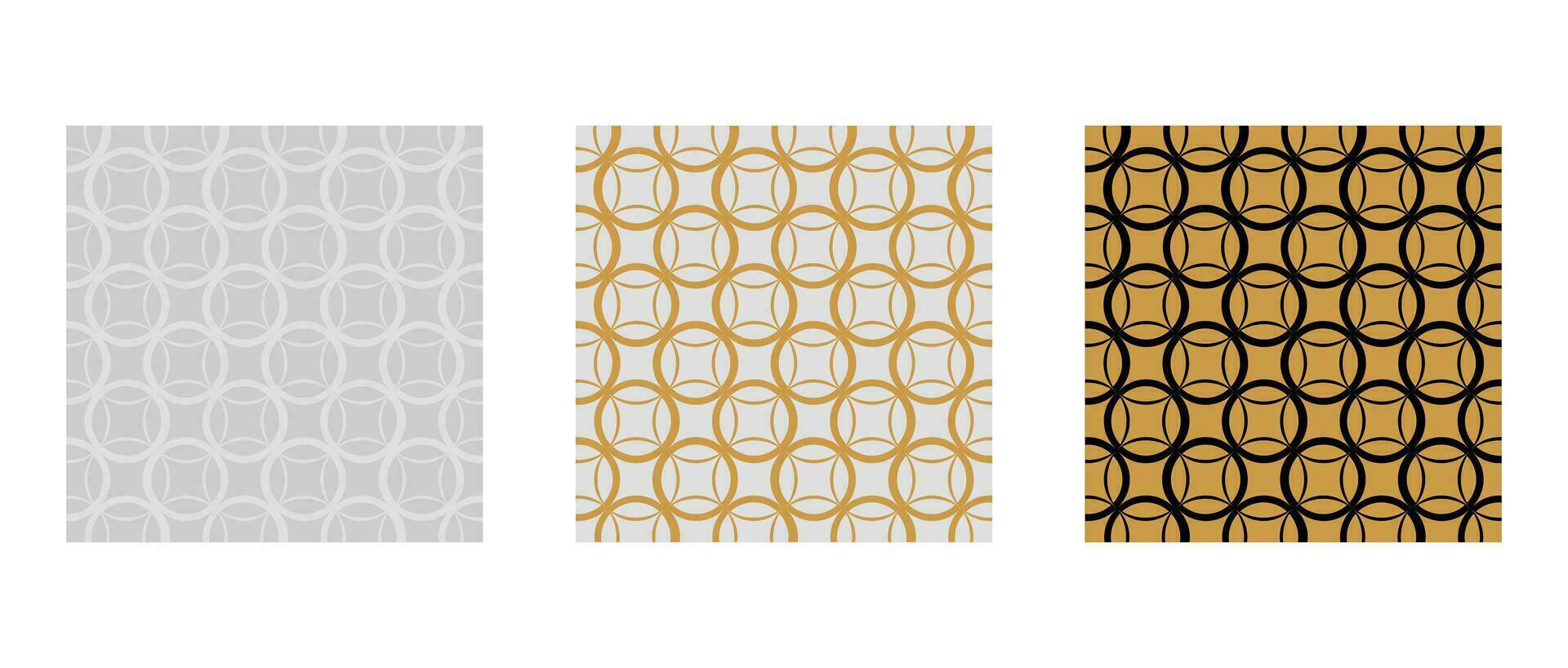 Luxury seamless pattern and ornament set vector