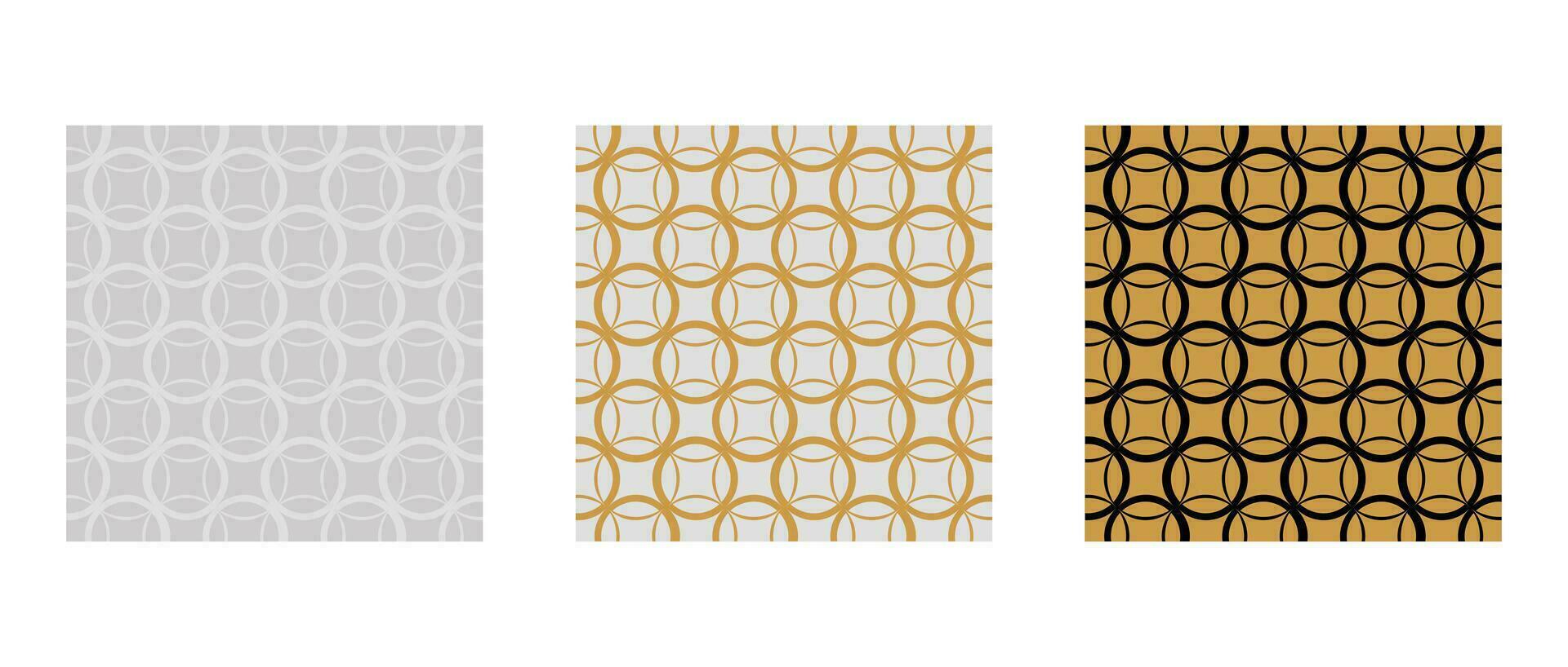 Luxury seamless pattern and ornament set vector