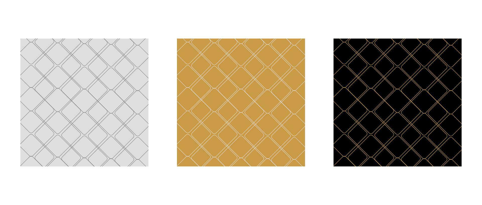 Luxury seamless pattern and ornament set vector