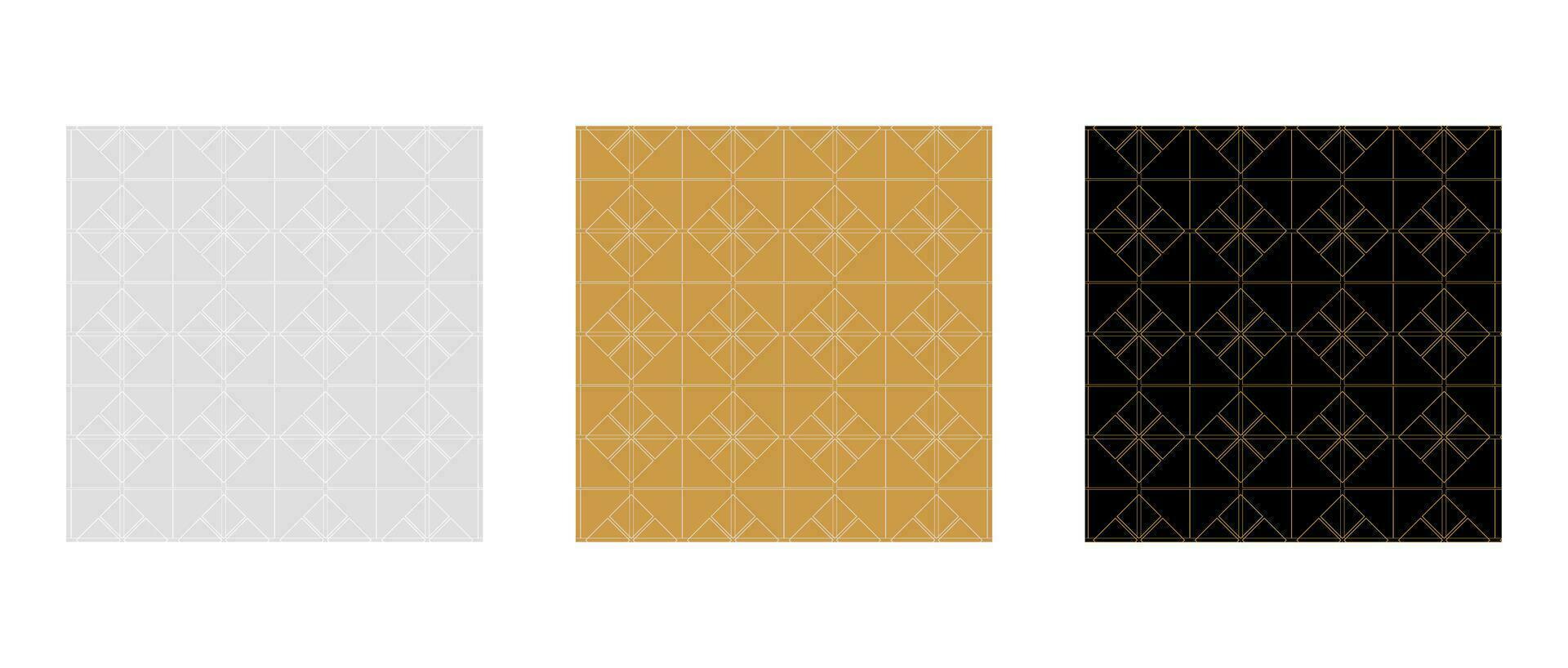 Luxury seamless pattern and ornament set vector