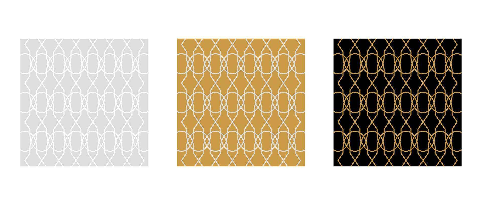 Luxury seamless pattern and ornament set vector
