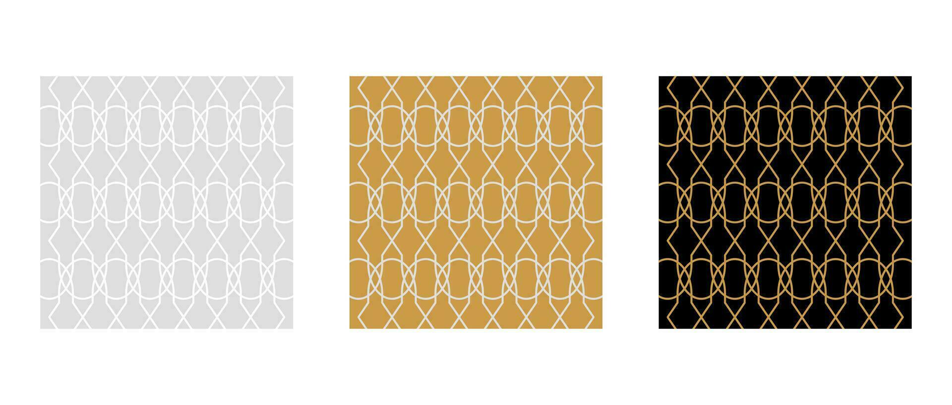 Luxury seamless pattern and ornament set vector