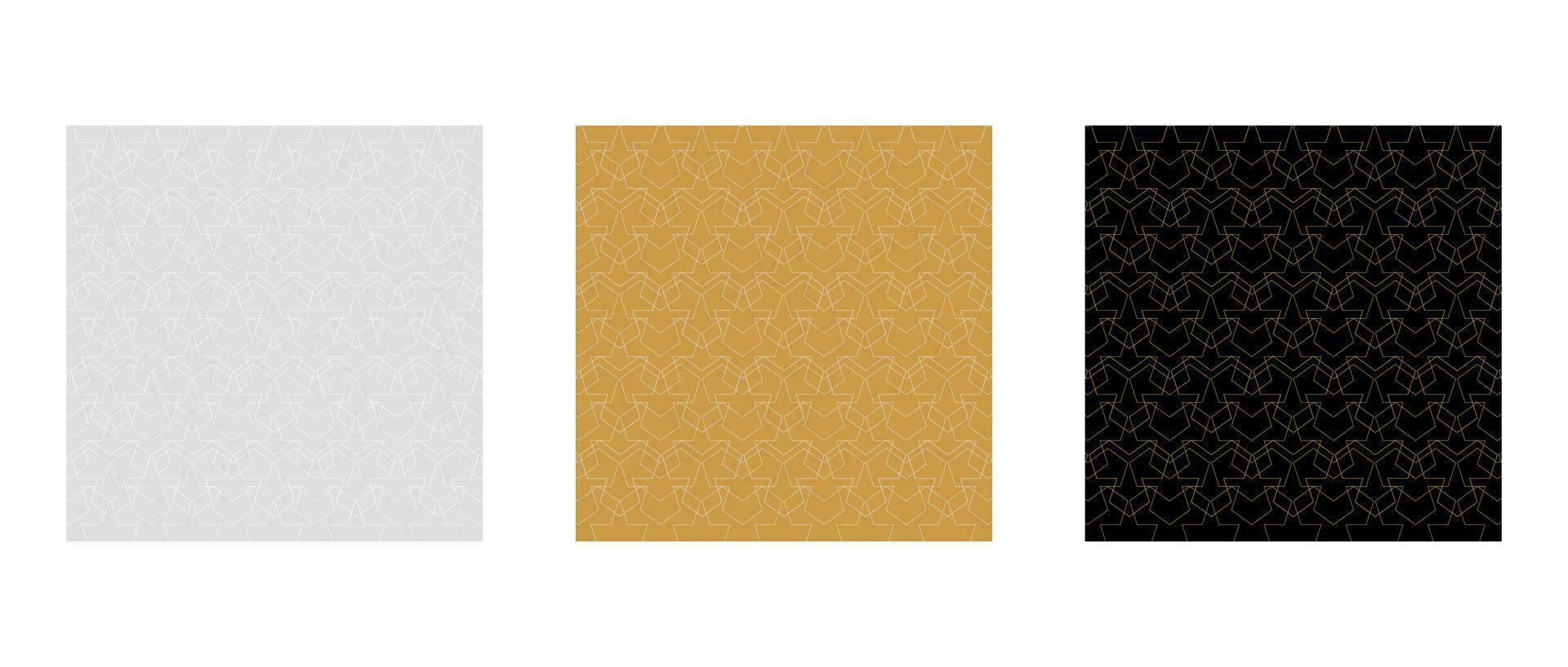 Luxury seamless pattern and ornament set vector