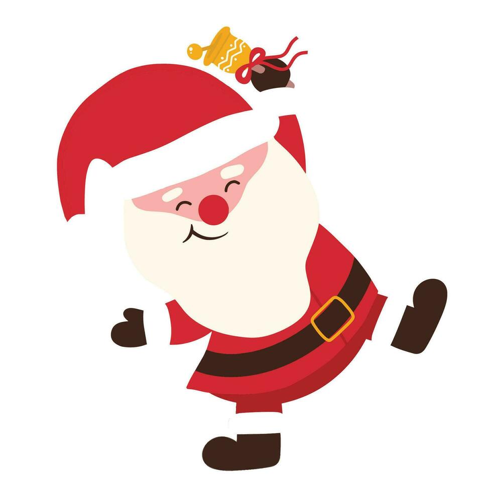 dibujos animados vector ilustración de Papa Noel claus regalos aislado