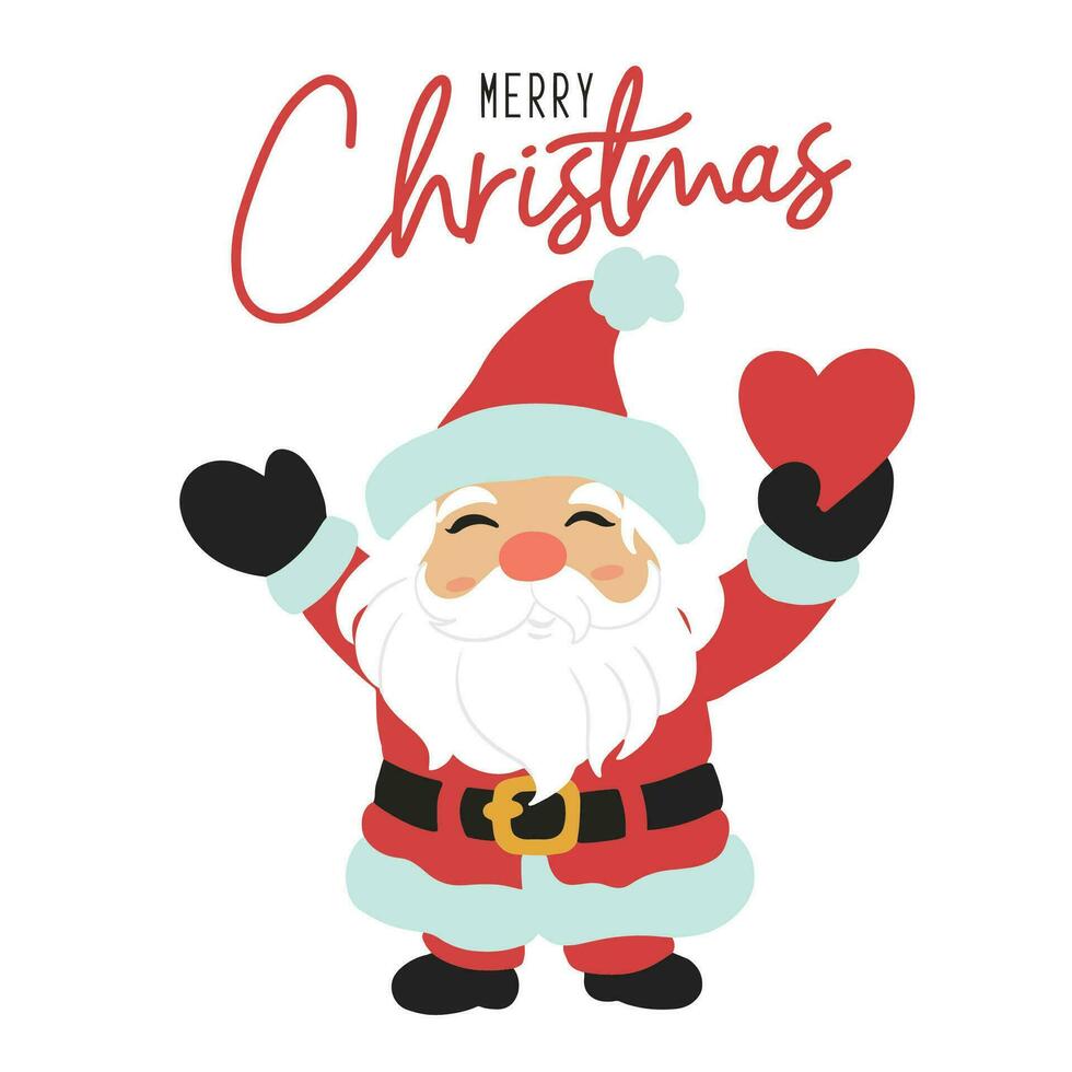 dibujos animados vector ilustración de Papa Noel claus regalos aislado