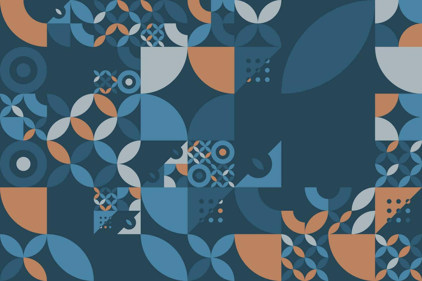 Modern abstract geometric pattern with a mix of shapes and colors, creating a dynamic, minimalist Bauhaus-inspired art for a stylish wallpaper or background design vector