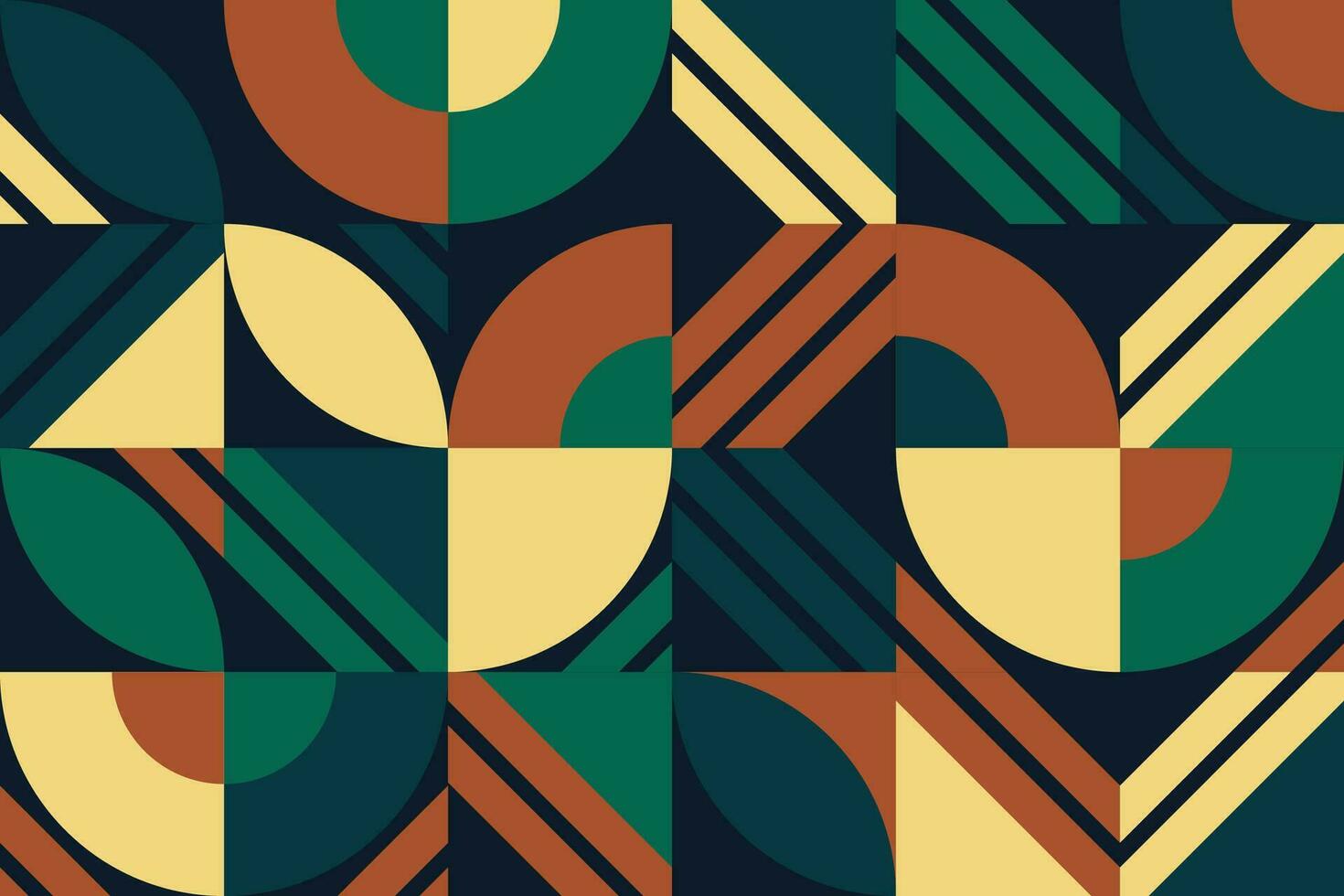 Modern abstract pattern with a retro twist, featuring bold geometric shapes and a seamless, decorative design in a Scandinavian-inspired, multi-colored palette vector