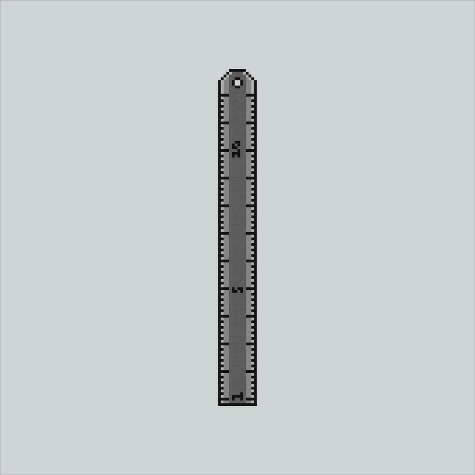 Pixel art illustration Ruler. Pixelated Ruler. Measuring ruler pixelated for the pixel art game and icon for website and video game. old school retro. vector