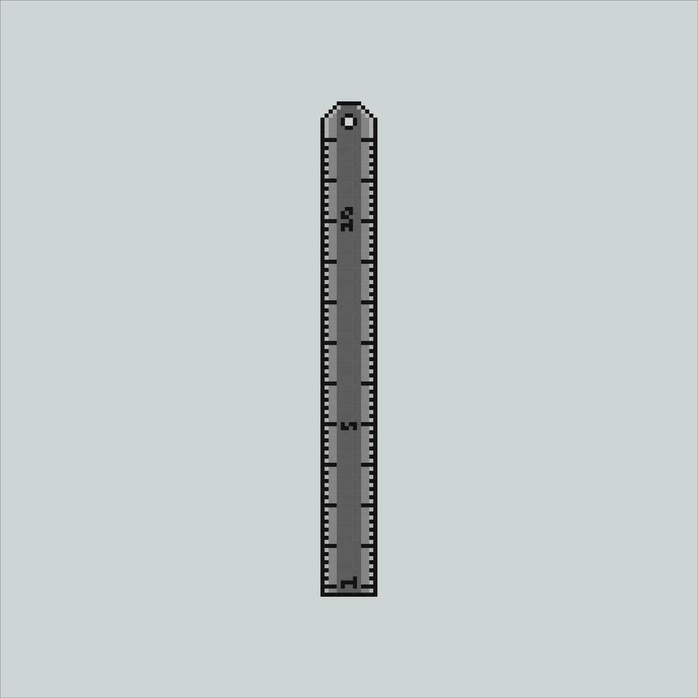 Pixel art illustration Ruler. Pixelated Ruler. Measuring ruler