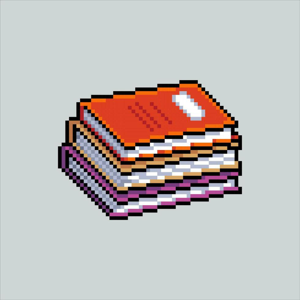 Pixel art illustration Books. Pixelated Books. School Book Education pixelated for the pixel art game and icon for website and video game. old school retro. vector
